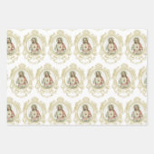Katholieke Maagd Mary Religieuze Jesus Floral Inpakpapier Vel (Voorkant 3)