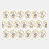 Katholieke Maagd Mary Religieuze Jesus Floral Inpakpapier Vel (Voorkant 2)