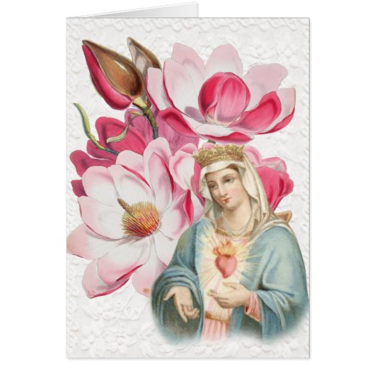 Katholieke Maagd Mary Religieuze Rozen Lace (Voorkant)