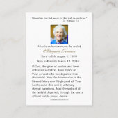 Katholieke Maagd Mary Roos Funeral Sympathie Praye Plaatskaartje (Achterkant)