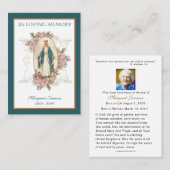 Katholieke Maagd Mary Roos Funeral Sympathie Praye Plaatskaartje (Voorkant / Achterkant)