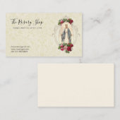 Katholieke Maagd Mary  Roze Rozen Visitekaartje (Voorkant / Achterkant)