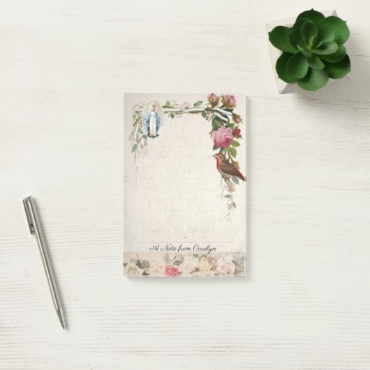 Katholieke Maagd Mary Rozen Religie Post-it® Notes (Kantoor)