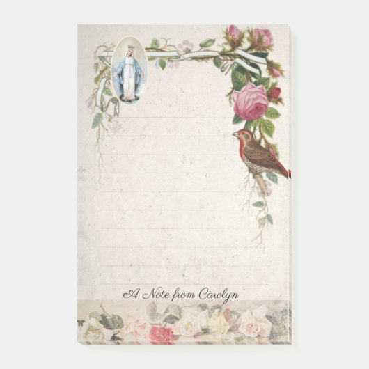 Katholieke Maagd Mary  Rozen Religie Post-it® Notes (Voorkant)