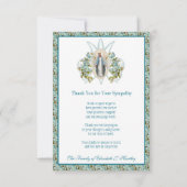 Katholieke Maagd Mary Sympathie Funeral Bedankkaart (Achterkant)