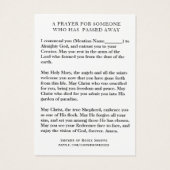 Katholieke Maagd Mary Sympathie Heilige Kaart (Achterkant)