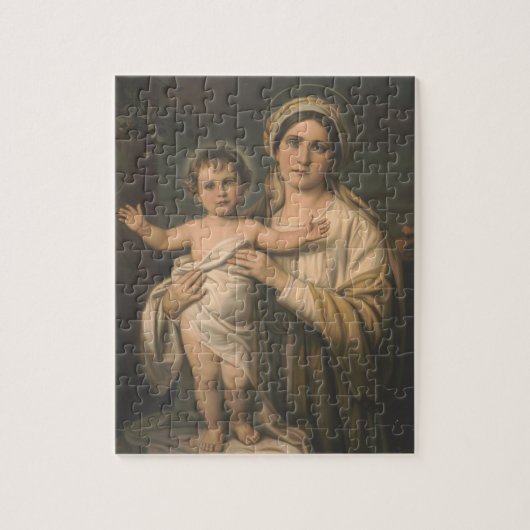 Katholieke Maagd Moeder Mary Jesus Religieuze Legpuzzel (Verticaal)