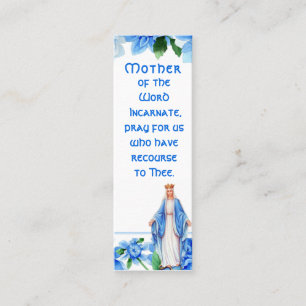 Katholieke Maagd Moeder Religieuze Heilige Kaart Mini Visitekaartje