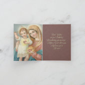 Katholieke Maagdelijke Mary Jesus Birthday Note Kaart (Binnen)