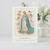 Katholieke Maria Begrafenis Gebed Kaart (Staand voorkant)