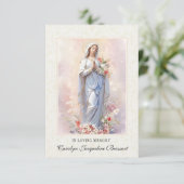 Katholieke Maria Begrafenis Gebed Kaart (Staand voorkant)