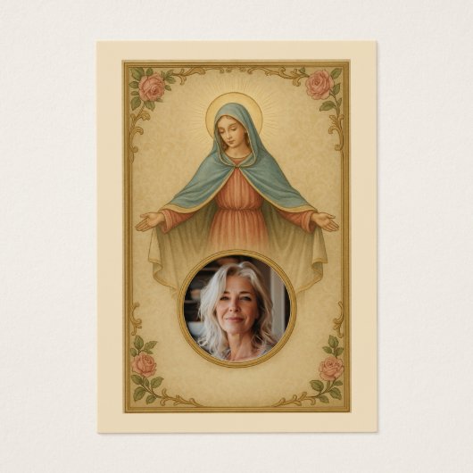 Katholieke Maria Begrafenis Gebed Memorial Kaart (Voorkant)