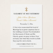 Katholieke Maria Bloemen Bruiloft Gebed Kaart (Achterkant)