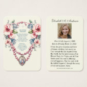 Katholieke Maria Bloemenbegrafenis Gebed Kaart (Voorkant /achterkant)