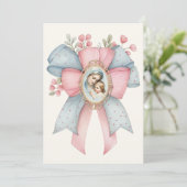 Katholieke Maria en Jezus Bloemen Roze Blauw (Staand voorkant)