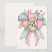 Katholieke Maria en Jezus Bloemen Roze Blauw (Voorkant / Achterkant)