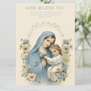 Katholieke Maria en Jezus Bloemen Schrift