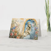 Katholieke Maria en Jezus Floral Kaart (Voorkant)