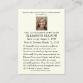 Katholieke Maria Jezus Bloemen Begrafenis Kaarten Plaatskaartje (Achterkant)