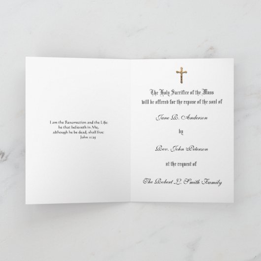 Katholieke Maria Jezus Sympathie Mis Offerte Kaart (Binnen)