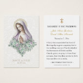Katholieke Maria lavendel Bloemen Trouwgebed Kaart (Voorkant /achterkant)