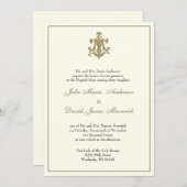 Katholieke Marian Bruiloft Receptie Combo Kaart (Voorkant / Achterkant)