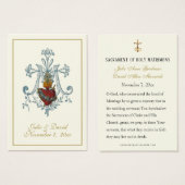 Katholieke Marian Cross Wedding Favor Kaart (Voorkant /achterkant)