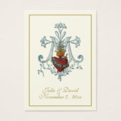 Katholieke Marian Cross Wedding Favor Kaart (Voorkant)