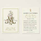 Katholieke Marian Cross Wedding Favor Kaart (Voorkant /achterkant)