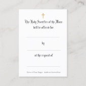 Katholieke Mass die Maagd Mary Heilige Kaarten aan Visitekaartje (Achterkant)