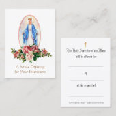 Katholieke Mass die Maagd Mary Heilige Kaarten aan Visitekaartje (Voorkant / Achterkant)