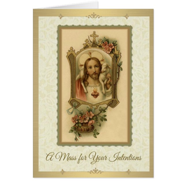 Katholieke Mass Memorial Offered Sacred Heart (Voorkant)