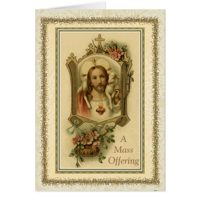 Katholieke Mass Sacred Heart Offcard (Voorkant)