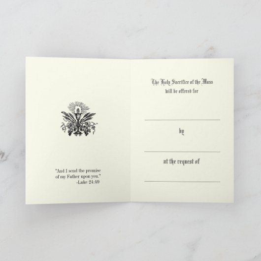 Katholieke Massa Biedt Jezus aan die Eucharist vas Kaart (Binnen)