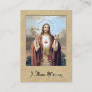 Katholieke Massa die gebeden Jezus Heilige Kaarten Visitekaartje