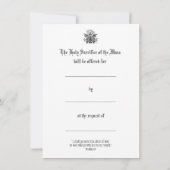 Katholieke Massa die Prayer Heilige Kaarten aanbie Notitiekaartje (Achterkant)