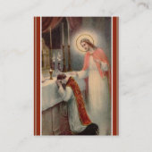 Katholieke Massa die Prayer Heilige Kaarten aanbie Visitekaartje (Voorkant)