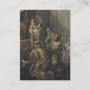 Katholieke Massa die Prayer Heilige Kaarten aanbie Visitekaartje