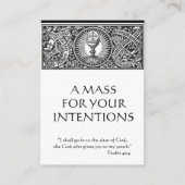 Katholieke Massa die Prayer Heilige Kaarten aanbie Visitekaartje (Voorkant)