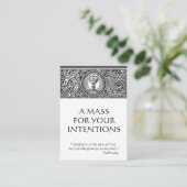 Katholieke Massa die Prayer Heilige Kaarten aanbie Visitekaartje (Staand voorkant)