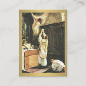 Katholieke Massa die Prayer Heilige Kaarten aanbie Visitekaartje (Voorkant)
