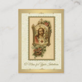 Katholieke Massa die Prayer Heilige Kaarten aanbie Visitekaartje (Voorkant)