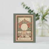 Katholieke Massachusetts Latijnse Priest Hands Rel Briefkaart (Staand voorkant)