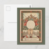 Katholieke Massachusetts Latijnse Priest Hands Rel Briefkaart (Voorkant / Achterkant)