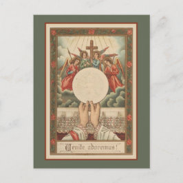 Katholieke Massachusetts Latijnse Priest Hands Rel Briefkaart