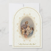 Katholieke meisjes uitnodiging voor de Heilige Com (Voorkant)