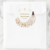 Katholieke meisjescommunie ronde sticker (Tas)