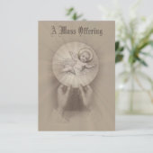 Katholieke Mis Aanbod Gedachtenis met Baby Jezus Kaart (Staand voorkant)