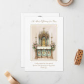 Katholieke Mis Aanbod Intenties Herdenking Notitiekaartje (Voorkant / Achterkant in situ)