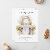 Katholieke Mis Aanbod Intenties Herdenking Notitiekaartje (Voorkant / Achterkant in situ)